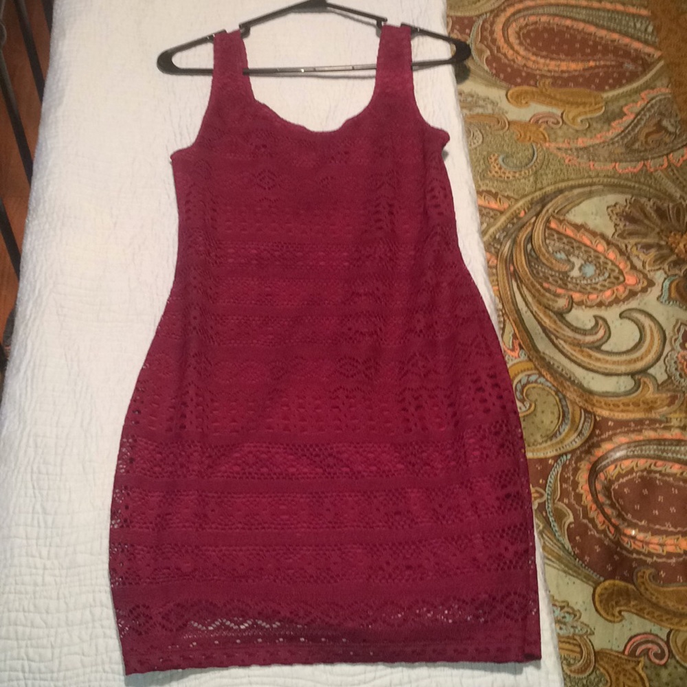 Garage BodyCon Dress in Wine - M